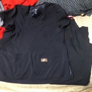 Koi navy blue scrub set